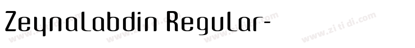 Zeynalabdin Regular字体转换